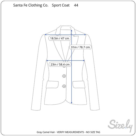 Vintage Union Made Gray Camel Hair Blazer Jacket Santa Fe Clothing Sport Coat - Picture 9 of 11